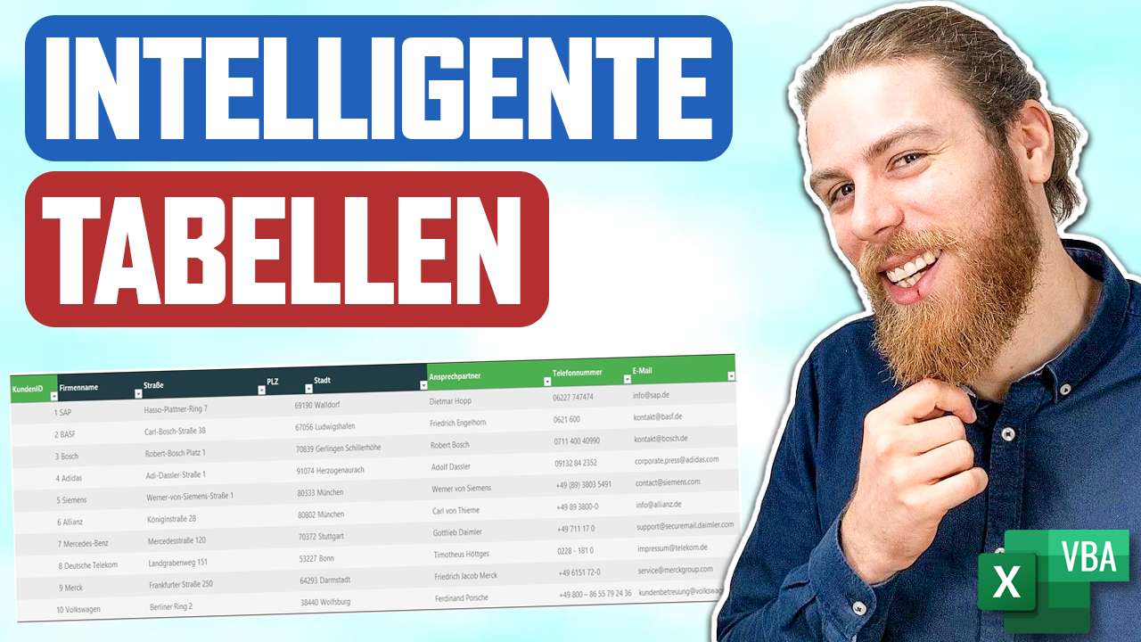 Titelbild Excel VBA Intelligente Tabelle