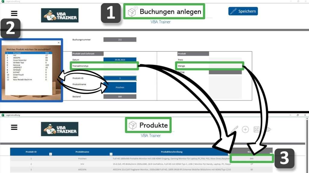 Excel VBA Lagerverwaltung Funktionen 2